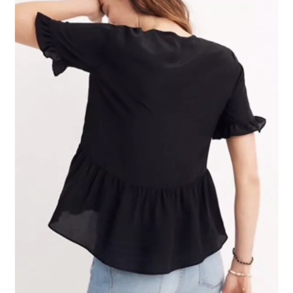 Madewell Silk Ruffle Hem Blouse - Picture 11 of 11